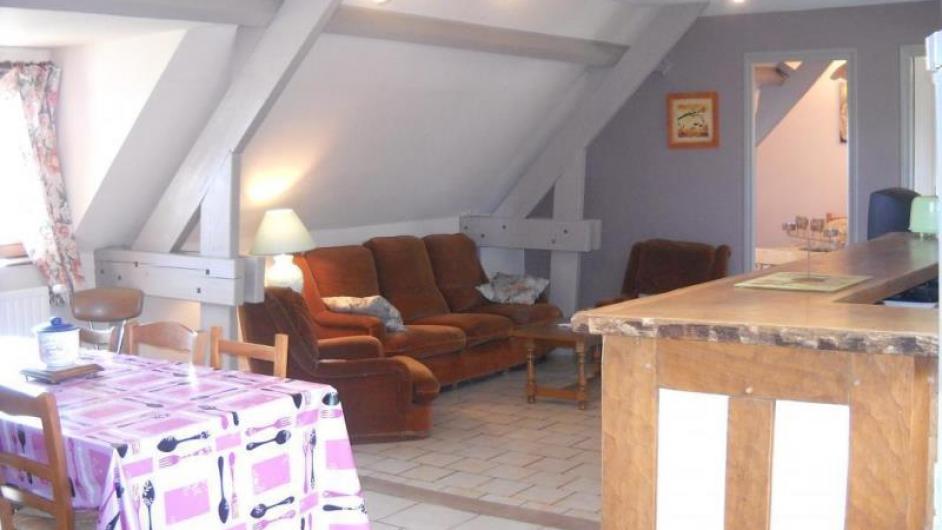 Gîte Les vergers de la Vicomté d'Auge - séjour - salon - salle à manger - intérieur - Clarbec - Normandie - Calvados