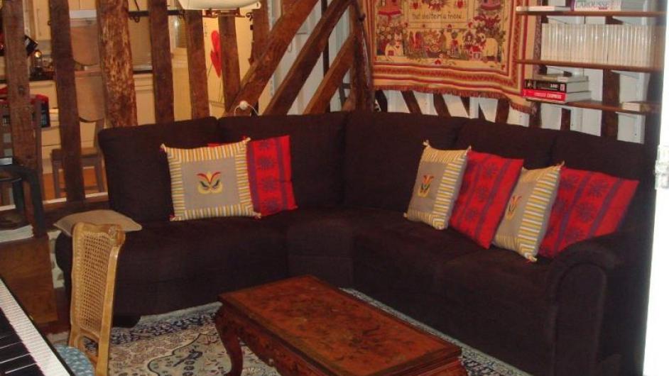 Gîte Le Pré d'Haucourt - intérieur - salon - séjour - canapé - St-Pierre-Azif - Normandie - Calvados