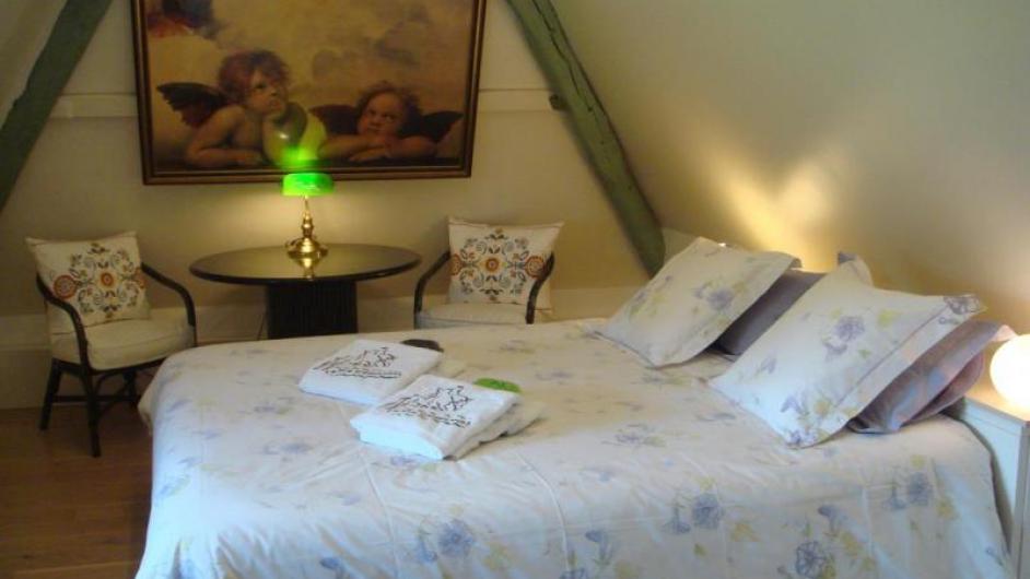 Gîte Le Pré d'Haucourt - intérieur - chambre 2 personnes - lit double - St-Pierre-Azif - Normandie - Calvados