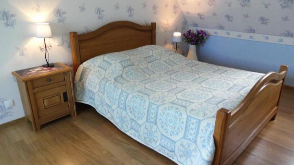 Chambres d'hôtes la Ferme des Hayes - chambre - lit double - intérieur - Formentin - Normandie - Calvados 