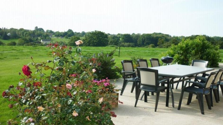 Chambres d'hôtes la Ferme des Hayes - extérieur - terrasse - jardin - vue - Formentin - Normandie - Calvados 