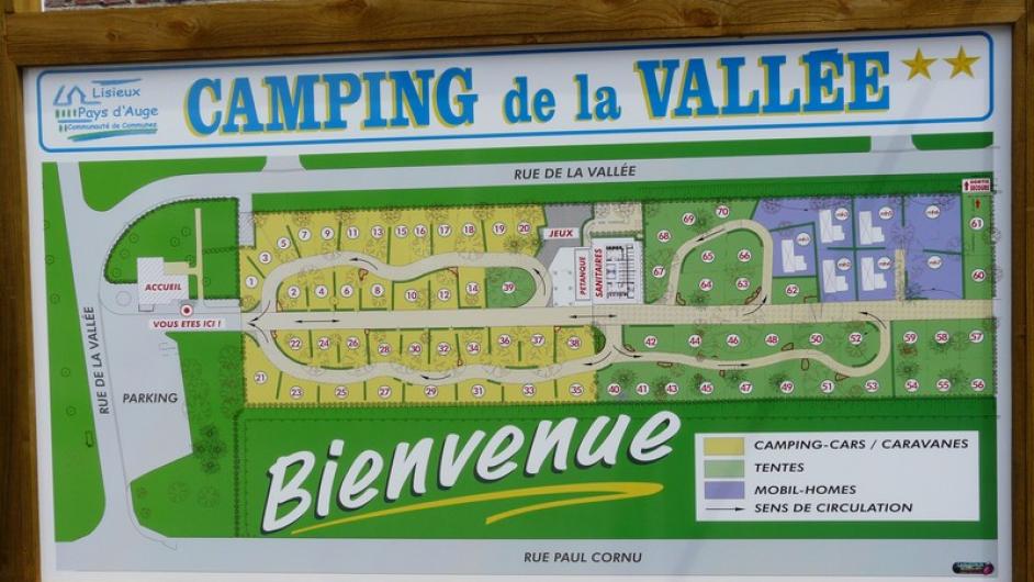 Camping de la vallée - 3 étoiles - Lisieux (2) - camping - plan - emplacements 
