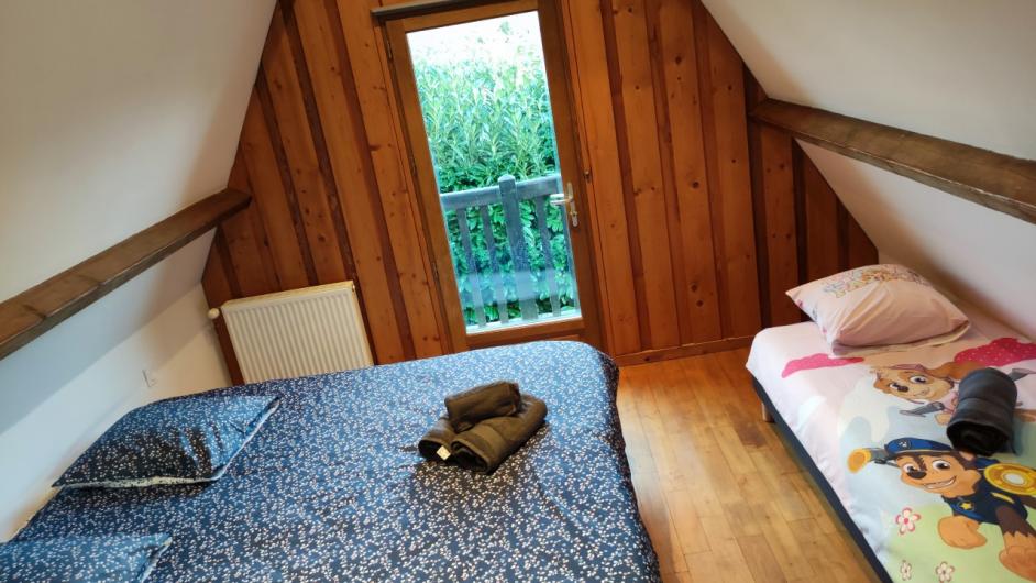 Gîte La Maison des Ânes Domaine de la Petitière - chaumière - chambre 1 étage - Bonneville-la-Louvet - Terre d'Auge - Calvados - Normandie