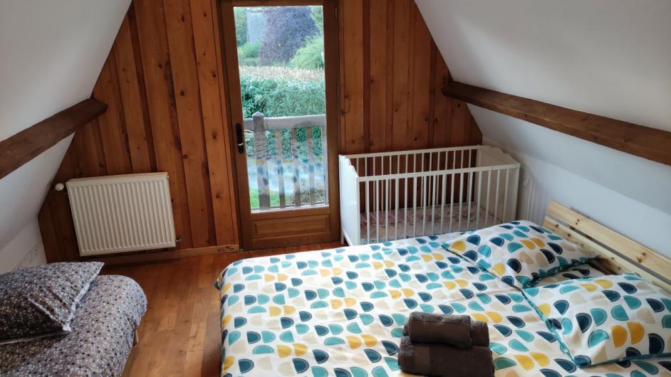 Gîte La Maison des Ânes Domaine de la Petitière - chaumière - chambre 2 étage - Bonneville-la-Louvet - Terre d'Auge - Calvados - Normandie