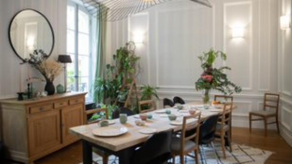 Salle petit déjeuner, chambres d'hôtes Chez Agnès, Pont-l'Evêque, crédit photo Naïade Plante