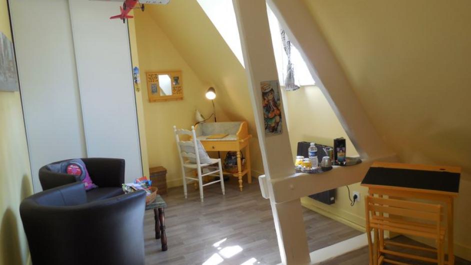 Chambres d'hôtes Chez Martine - intérieur - bureau - salon - Pont-l'Evêque - Normandie - Calvados
