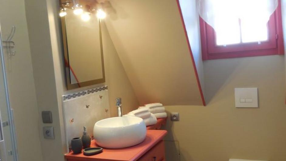 Chambres d'hôtes Chez Martine - salle de bain - salle d'eau - WC - toilettes - Pont-l'Evêque - Normandie - Calvados