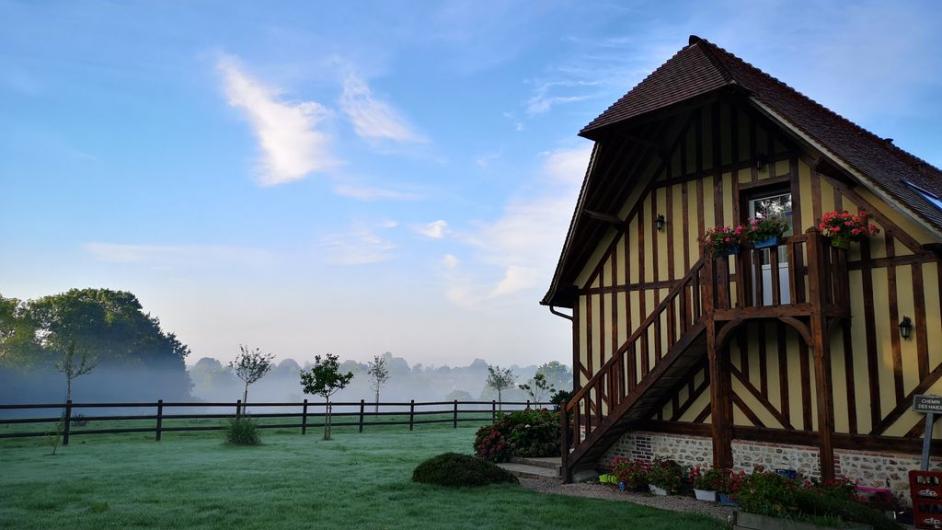 Chambres d'hôtes la Ferme des Hayes - maison en colombages - maison normande - jardin - extérieur - vue - Formentin - Normandie - Calvados 