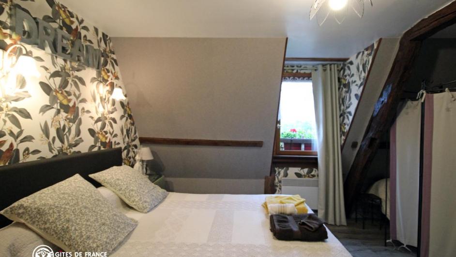 Chambres d'hôtes lit double La Grange de Saint-Léger Pays d'Auge Normandie