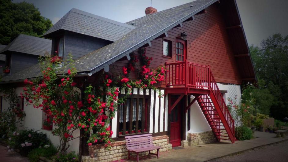 Extérieur maison La Grange de Saint-Léger Pays d'Auge Normandie