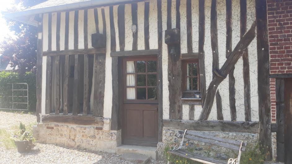 Gîte du lieu Dey - façade en colombage - maison normande - extérieur - Reux - Normandie - Calvados