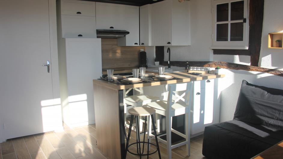 Gîte La Bergerie - maison normande - cuisine - Les Authieux-sur-Calonne - Normandie - Calvados 