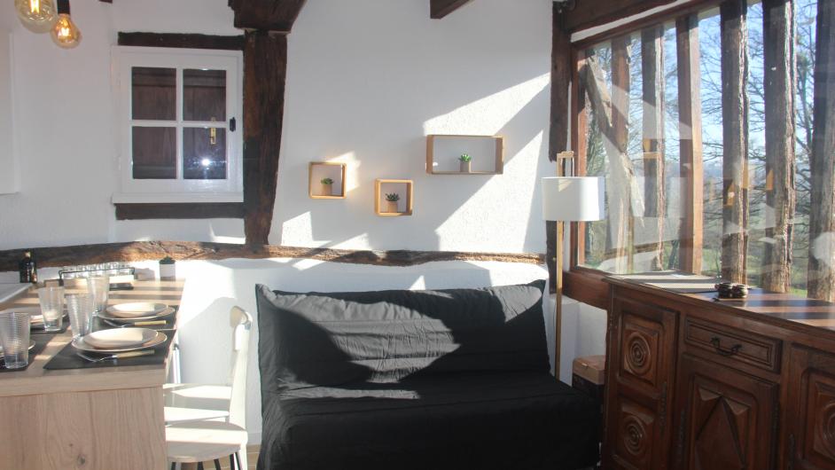 Gîte La Bergerie - maison normande - séjour - Les Authieux-sur-Calonne - Normandie - Calvados 