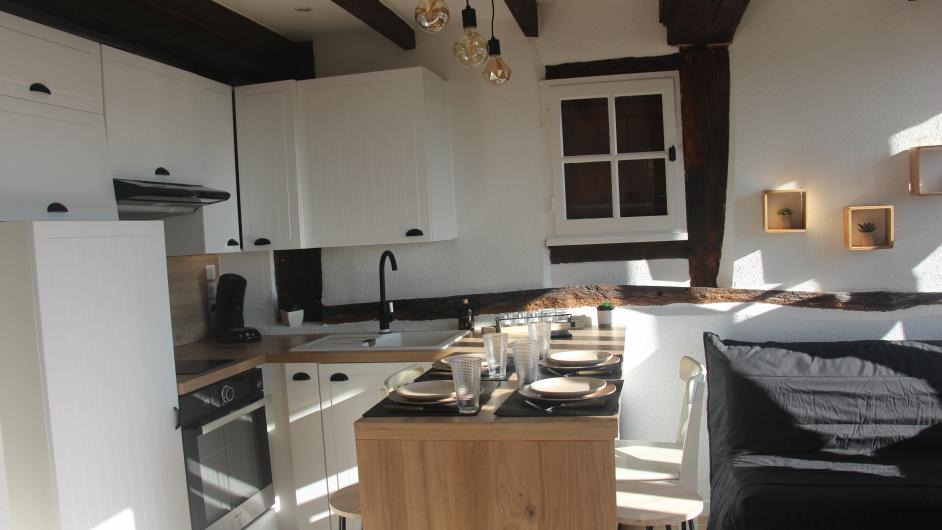 Gîte La Bergerie - maison normande - cuisine - Les Authieux-sur-Calonne - Normandie - Calvados 