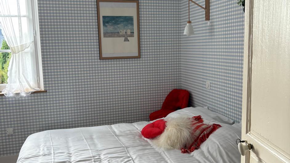 Chambre bleue gîte Le Jardin de Stella Pont-l'Evêque