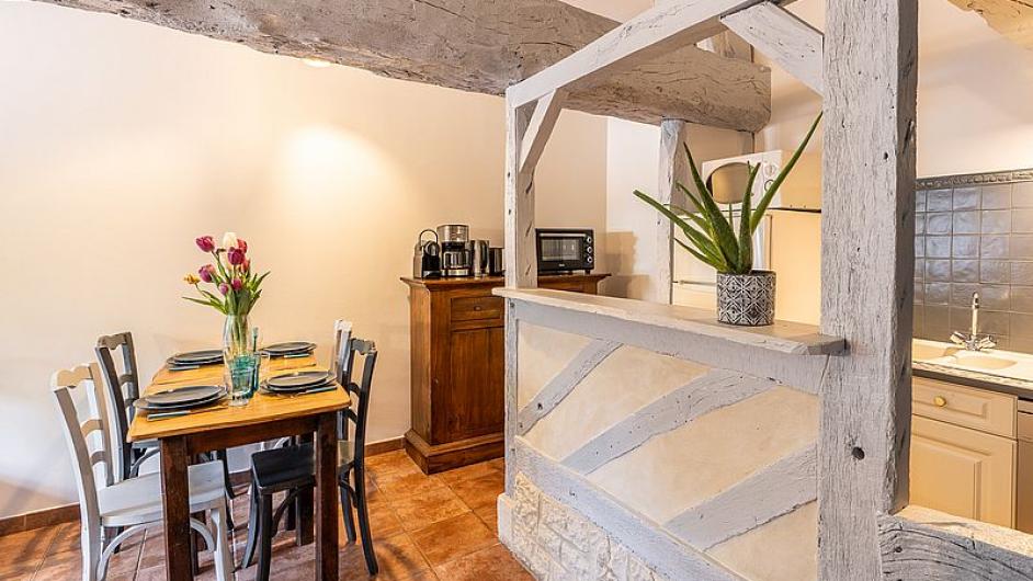 Le pressoir Domaine de Geffosses Pont-l'Evêque séjour salon cuisine ouverte