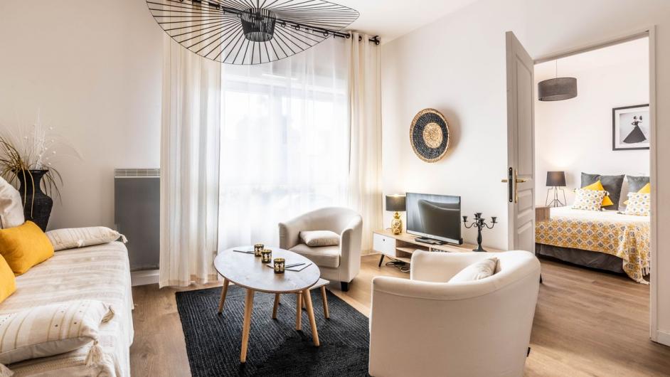 Résidence sénior Villa Beausoleil Deauville - séjour - appartement