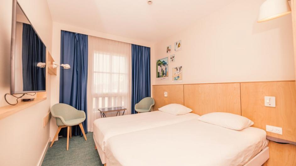 Hôtel Ibis Style Deauville Villers chambre vue plage