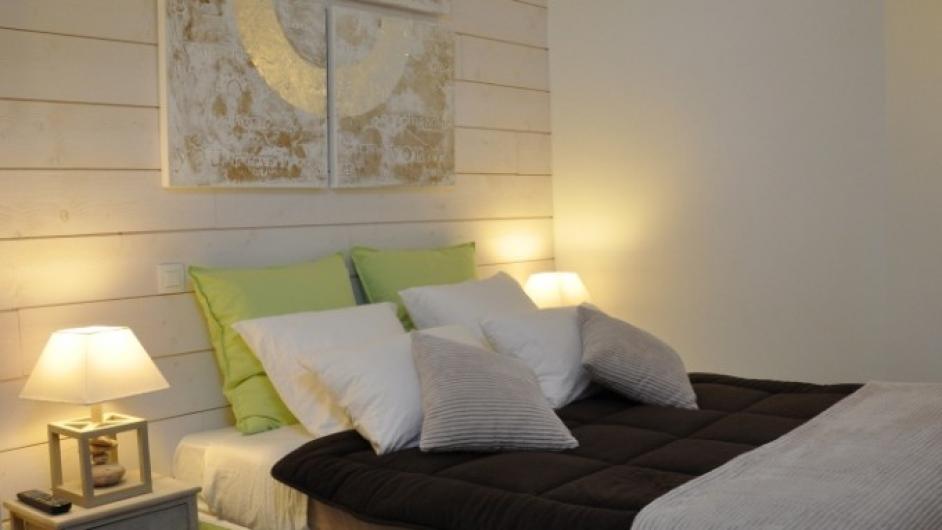 Hôtel Le p'tit Beaumont - intérieur - chambre - lit double - Beaumont-en-Auge - Normandie - Calvados