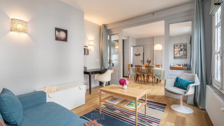 Séjour appartement l'Ange du foyer la Belle Aventure