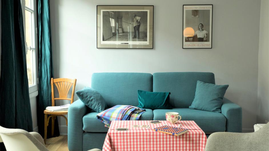 Séjour appartement l'Ange du foyer la Belle Aventure