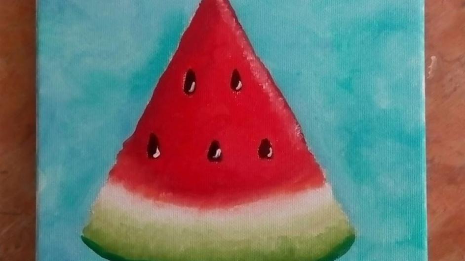 L'atelier des petits BôzArts -  peinture à l'huile - pastèque - Pont-l'Evêque - Normandie - Calvados 