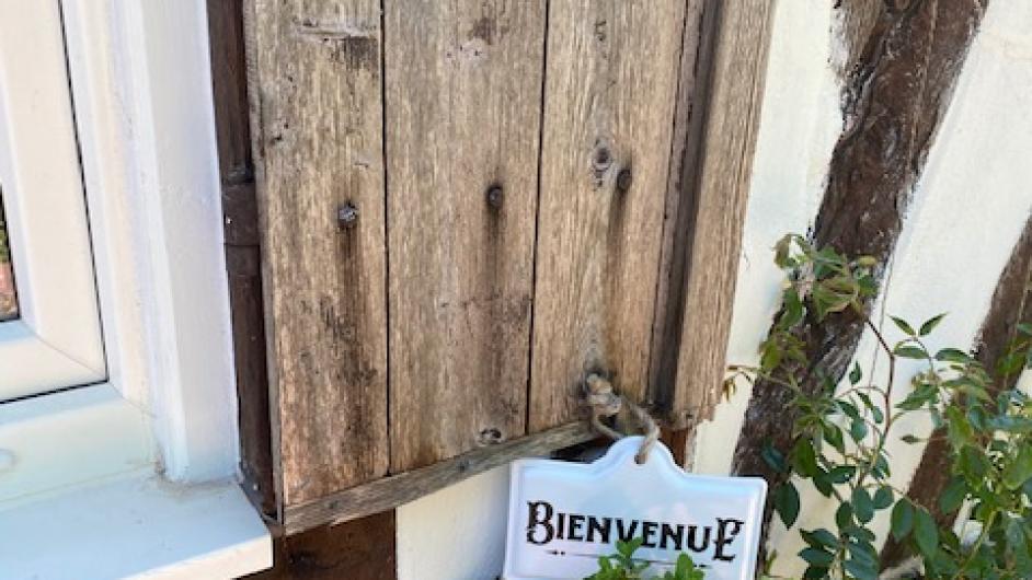 Gîte La Longère de Mathilde - entrée - colombages - pan de bois - Manneville-la-Pipard - Pays d'Auge - Calvados - Normandie