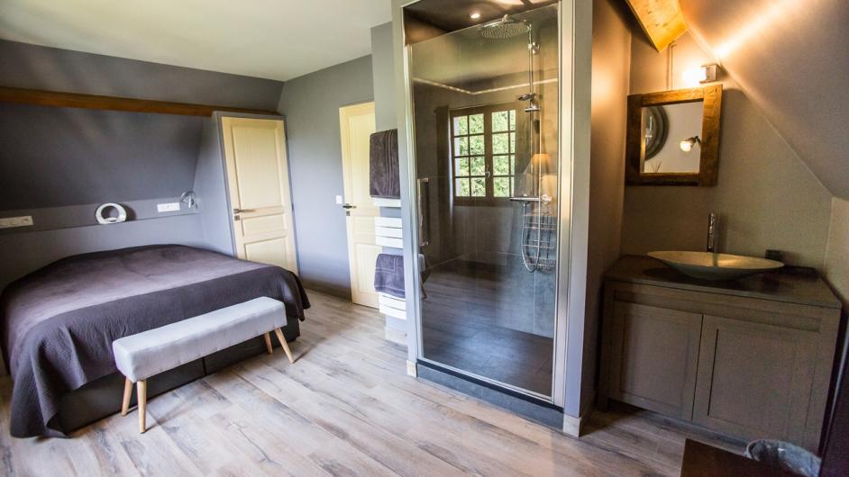 Gîte La Moutinière - chaumière - chambre - Manerbe - Pays d'Auge - Calvados - Normandie