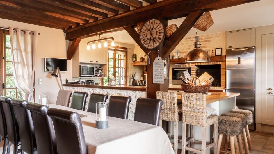 Gîte La Moutinière - chaumière - séjour - Manerbe - Pays d'Auge - Calvados - Normandie