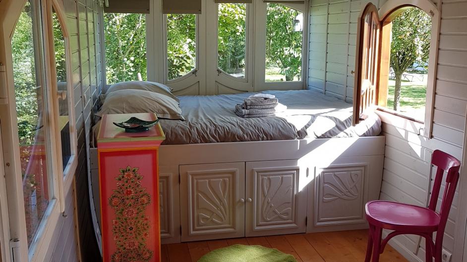 La Roulotte les Vikings - hébergement insolite - chambre - Pont-l'Evêque - Normandie - Calvados 