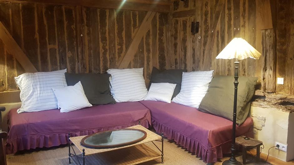 Gîte Le Manoir de la Porte - salon - Les Authieux-sur-Calonne - Pays d'Auge - Calvados - Normandie