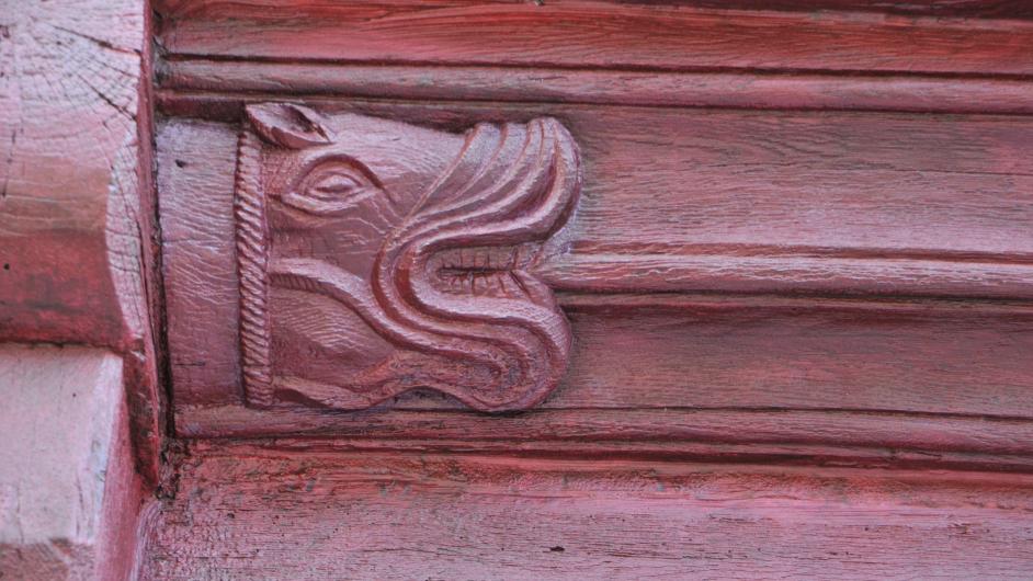 Les maisons à colombages - Rue Saint-Michel - rageur - détail - Pont-l'Evêque - Pays d'Auge - Normandie - Calvados