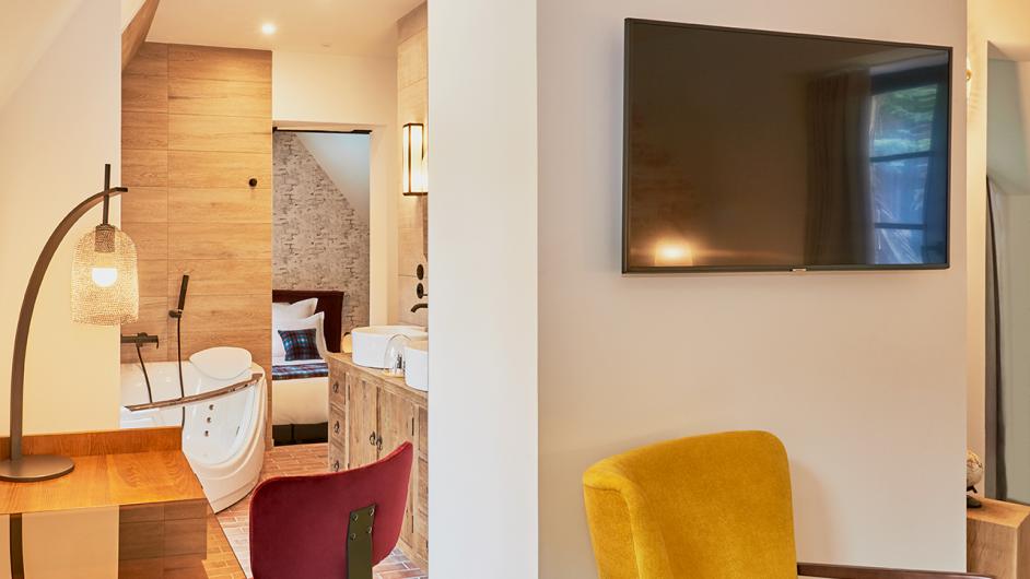 Les Jardins de Coppélia - chambre - Hôtel restaurant - Pennedepie