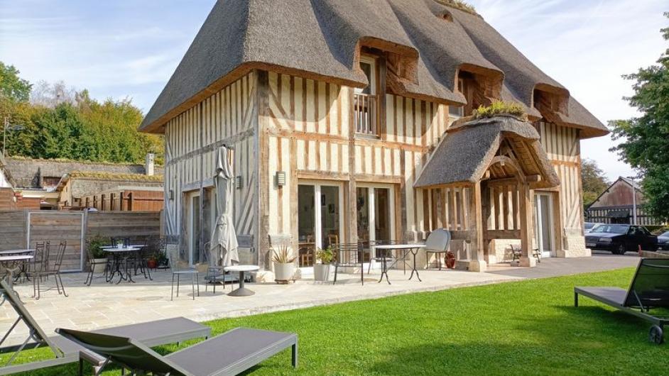 Chaumière Auberge du Vieux Tour Canapville Terre d'Auge Calvados Normandie
