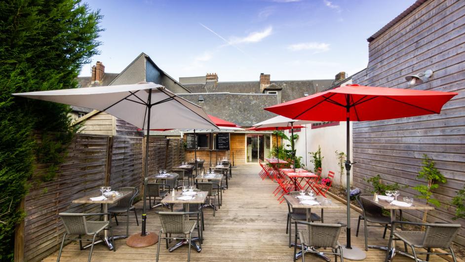 Restaurant La Popote en Cocotte - salle extérieur - terrasse - Pont-l'Evêque - Normandie - Calvados 